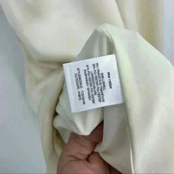 Halston Heritage Evening Collection Halter Satin Cream Dress Size‎ 0 - Picture 12 of 15